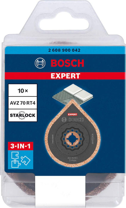 Bosch EXPERT 3 max AVZ 70 RT4 ploče za fugovanje za multifunkcionalne alate od 70 mm, 10-delni - 2608900042 Ploča za fugovanje BOSCH Madras doo Beograd
