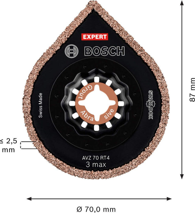 Bosch EXPERT 3 max AVZ 70 RT4 ploče za fugovanje za multifunkcionalne alate od 70 mm, 10-delni - 2608900042 Ploča za fugovanje BOSCH Madras doo Beograd