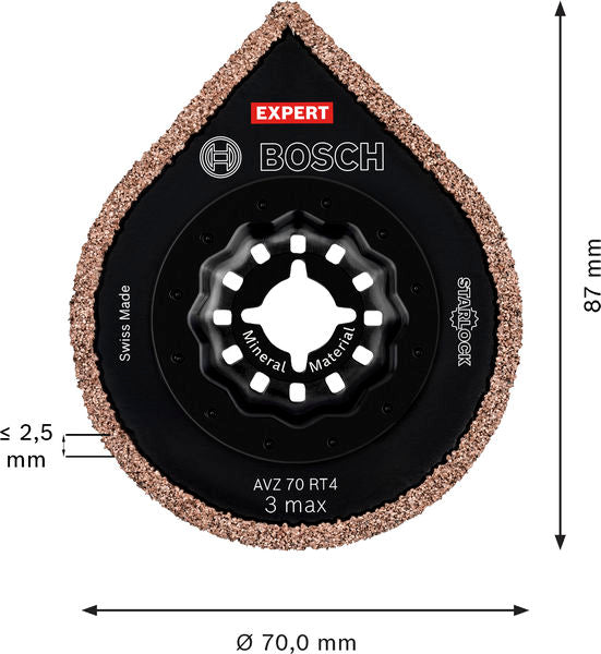 BOSCH EXPERT AVZ 70 RT4 3 max ploča za fugovanje, Ø70 mm - Brusna ploča RBE - 1ER AVZ 70 RT4 (2608902055) Madras doo Beograd Madras doo Beograd