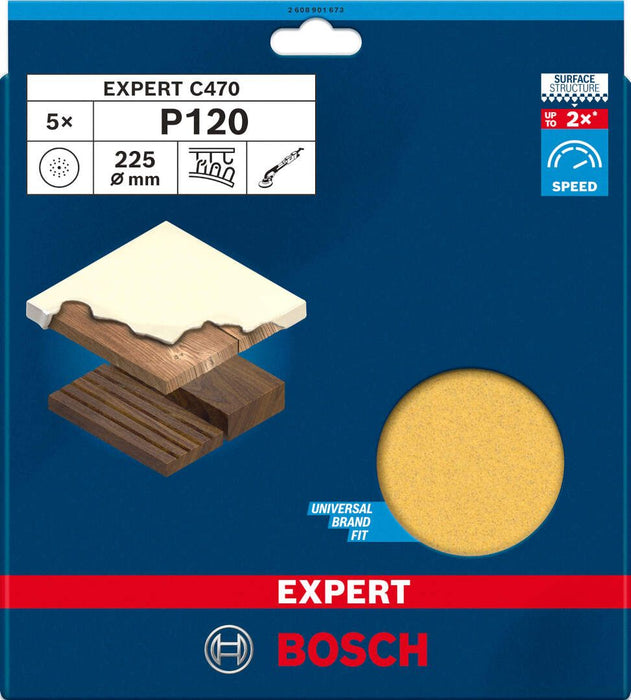 Bosch EXPERT brusni list C470, 225mm granulacija 120; pakovanje od 5 komada - 2608901673 Brusni list BOSCH Madras doo Beograd