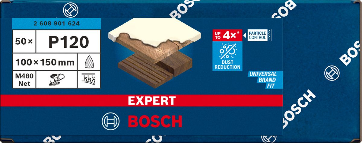 Bosch EXPERT brusni list M480 100 x 150mm granulacija 120; pakovanje od 50 komada - 2608901624 Brusni list BOSCH Madras doo Beograd