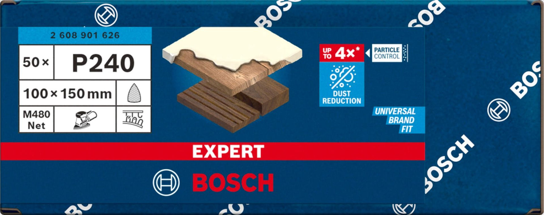 Bosch EXPERT brusni list M480 100 x 150mm granulacija 240; pakovanje od 50 komada - 2608901626 Brusni list BOSCH BOSCH-2608901626 Madras doo Beograd