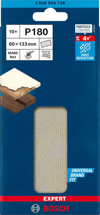 Bosch EXPERT brusni list M480 80 x 133mm granulacija 180; pakovanje od 10 komada - 2608900738 Brusni list BOSCH Madras doo Beograd