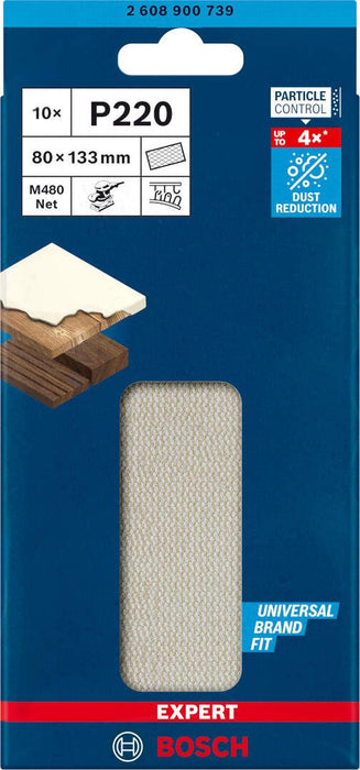 Bosch EXPERT brusni list M480 80 x 133mm granulacija 220; pakovanje od 10 komada - 2608900739 Brusni list BOSCH Madras doo Beograd