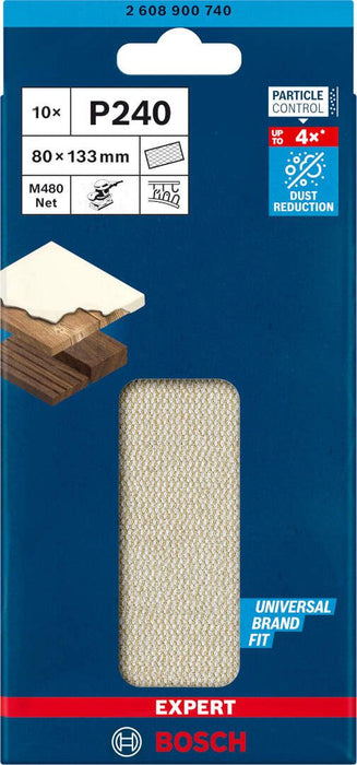 Bosch EXPERT brusni list M480 80 x 133mm granulacija 240; pakovanje od 10 komada - 2608900740 Brusni list BOSCH Madras doo Beograd