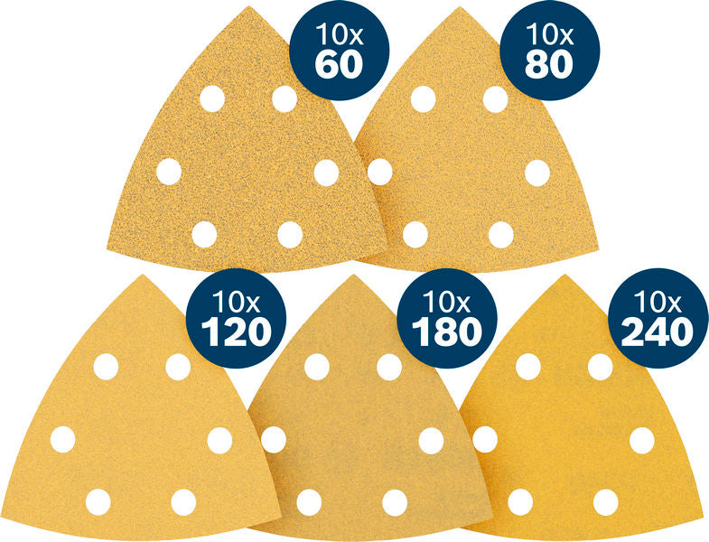 BOSCH EXPERT C470 set brusnog papira za delta brusilice, 93×93 mm, G10×60/10×80/10×120/10×180/10×240, 50 delova - (2608902515) Madras doo Beograd Madras doo Beograd