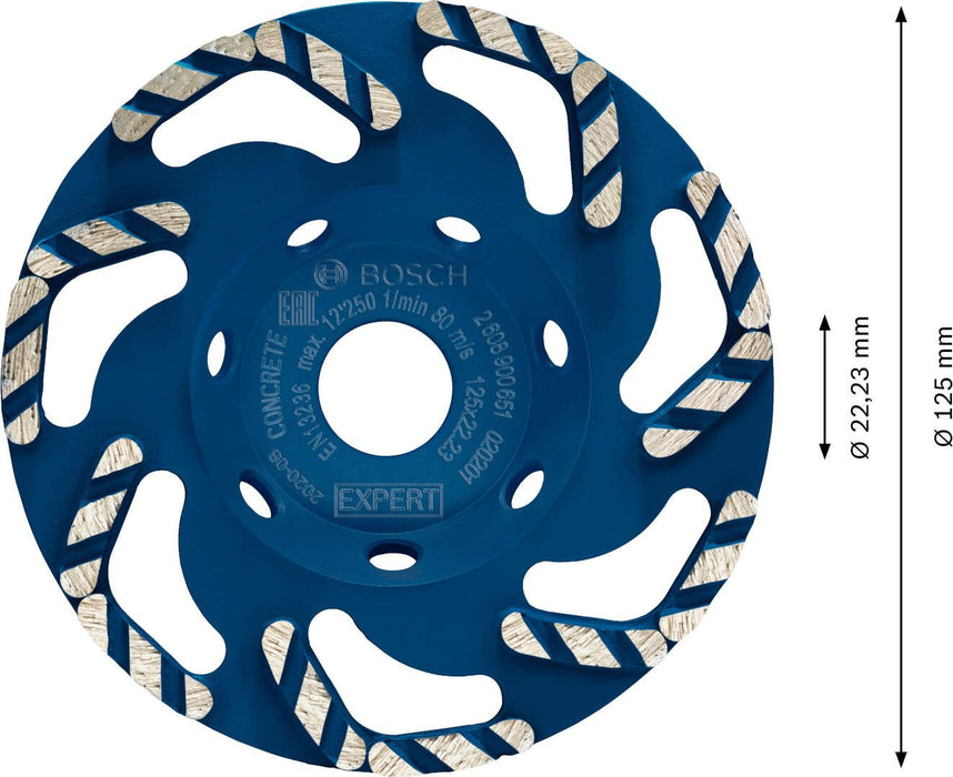 Bosch EXPERT Concrete dijamantska glava za brušenje 125 x 22,23 x 4,5 mm - 2608900651 Dijamantska glava BOSCH Madras doo Beograd