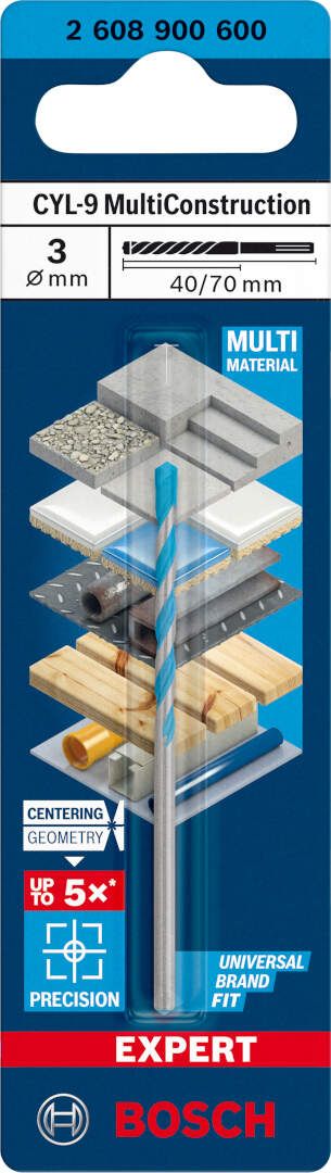Bosch EXPERT CYL-9 MultiConstruction burgija 3 x 40 x 70 mm - 2608900600 MultiConstruction burgija BOSCH Madras doo Beograd