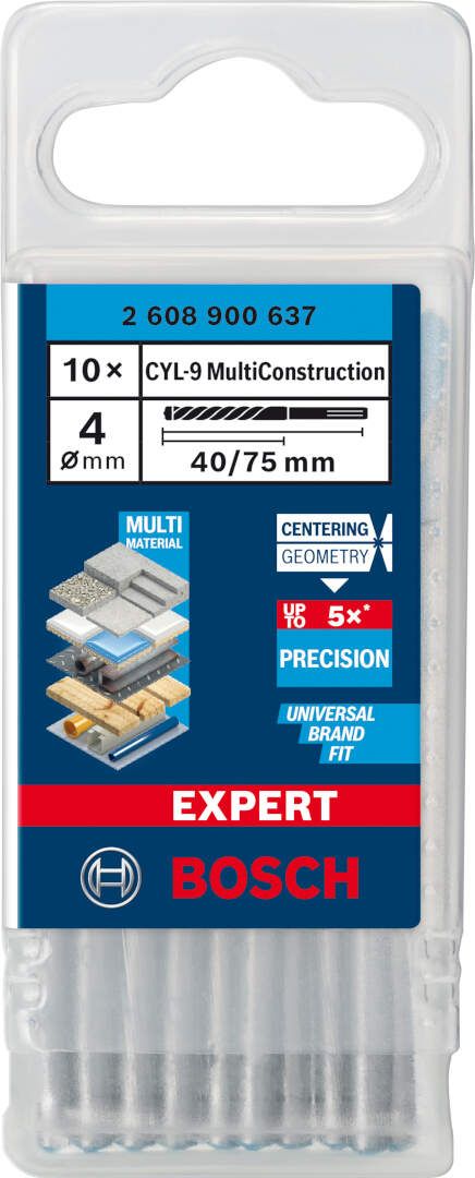 Bosch EXPERT CYL-9 MultiConstruction burgija 4 x 40 x 75 mm, 10-delni - 2608900637 MultiConstruction burgija BOSCH Madras doo Beograd