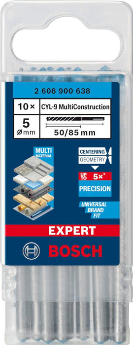 Bosch EXPERT CYL-9 MultiConstruction burgija 5 x 50 x 85 mm, 10-delni - 2608900638 MultiConstruction burgija BOSCH Madras doo Beograd