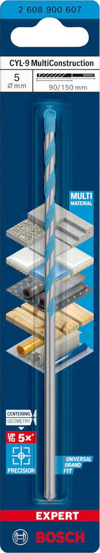 Bosch EXPERT CYL-9 MultiConstruction burgija 5 x 90 x 150 mm - 2608900607 MultiConstruction burgija BOSCH Madras doo Beograd