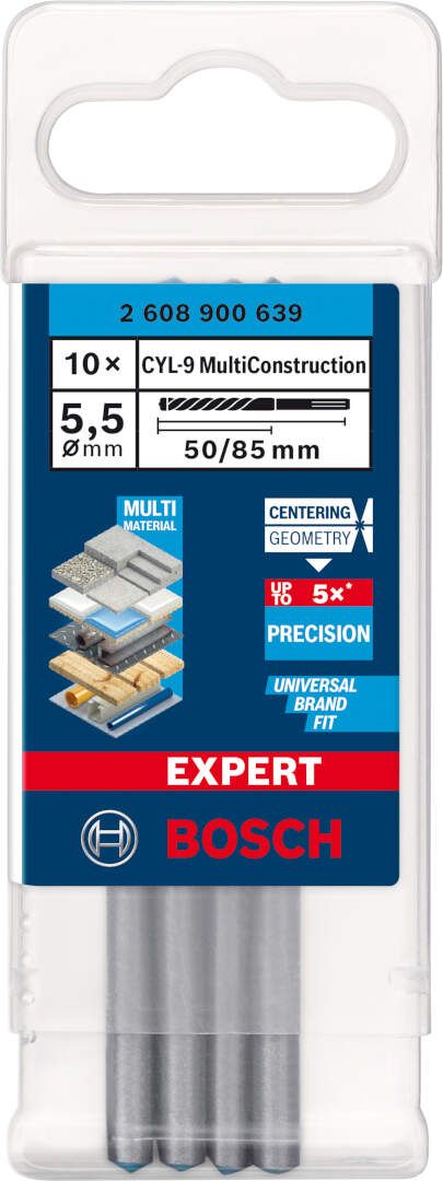Bosch EXPERT CYL-9 MultiConstruction burgija 5,5 x 50 x 85 mm, 10-delni - 2608900639 MultiConstruction burgija BOSCH Madras doo Beograd