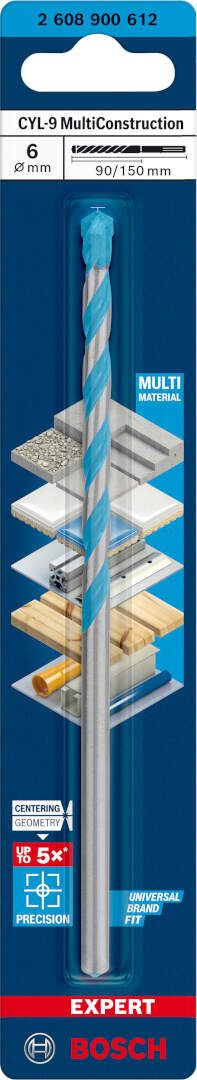 Bosch EXPERT CYL-9 MultiConstruction burgija 6 x 90 x 150 mm - 2608900612 MultiConstruction burgija BOSCH Madras doo Beograd