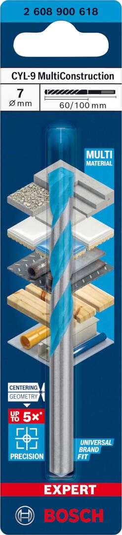 Bosch EXPERT CYL-9 MultiConstruction burgija 7 x 60 x 100 mm - 2608900618 MultiConstruction burgija BOSCH Madras doo Beograd