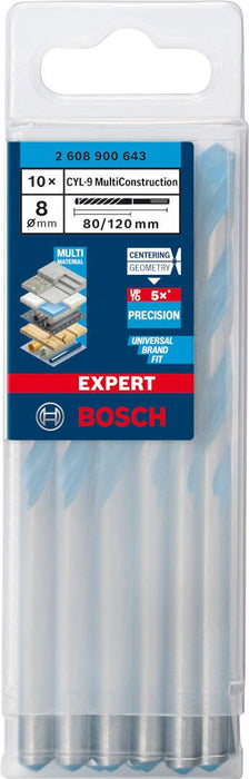 Bosch EXPERT CYL-9 MultiConstruction burgija 8 x 80 x 120 mm, 10-delni - 2608900643 MultiConstruction burgija BOSCH Madras doo Beograd