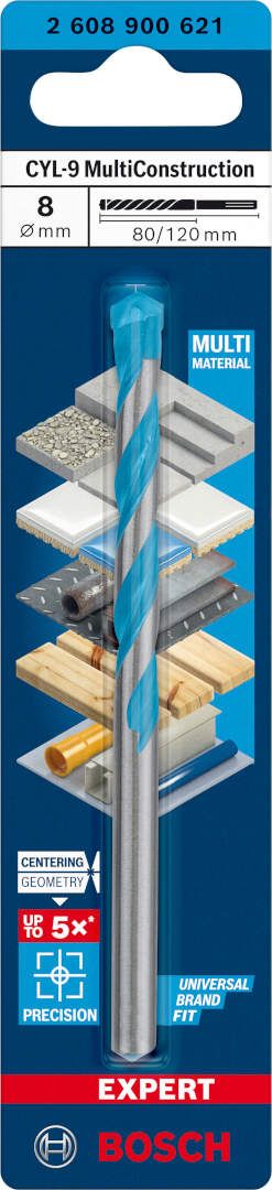 Bosch EXPERT CYL-9 MultiConstruction burgija 8 x 80 x 120 mm - 2608900621 MultiConstruction burgija BOSCH Madras doo Beograd