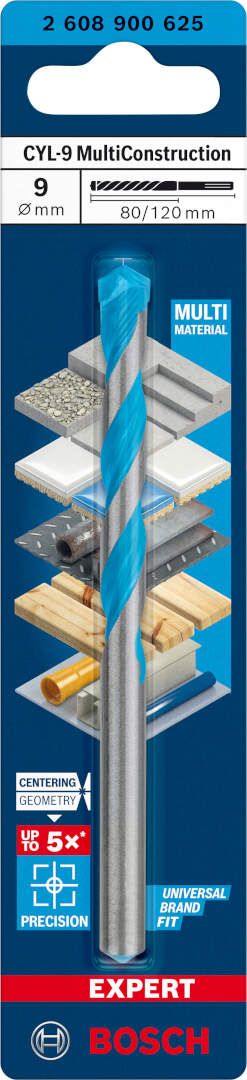 Bosch EXPERT CYL-9 MultiConstruction burgija 9 x 80 x 120 mm - 2608900625 MultiConstruction burgija BOSCH Madras doo Beograd