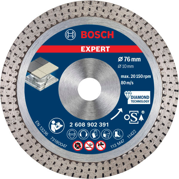 BOSCH EXPERT Hard Ceramic 76 mm dijamantska rezna ploča od 76×1,5×10 mm - (2608902391) Madras doo Beograd Madras doo Beograd