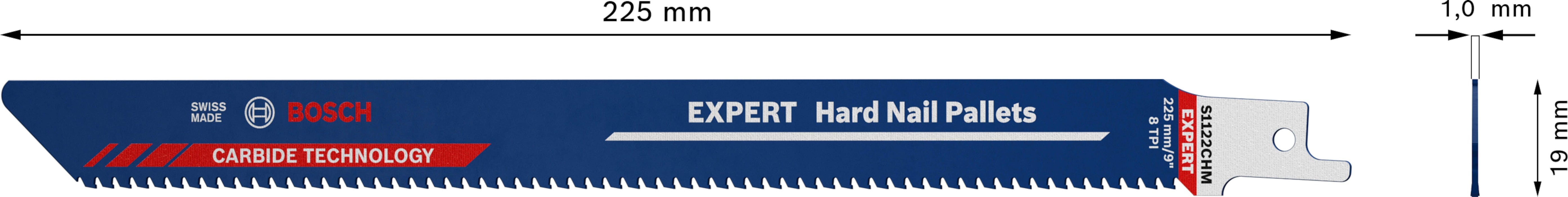 Bosch EXPERT „Hard Nail Pallets“ S 1122 CHM list univerzalne testere - pakovanje 1 komad - 2608900387 List univerzalne testere BOSCH Madras doo Beograd