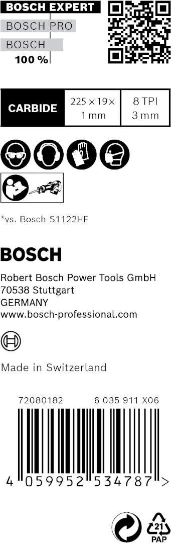 Bosch EXPERT „Hard Nail Pallets“ S 1122 CHM list univerzalne testere - pakovanje 10 komada - 2608900388 List univerzalne testere BOSCH Madras doo Beograd