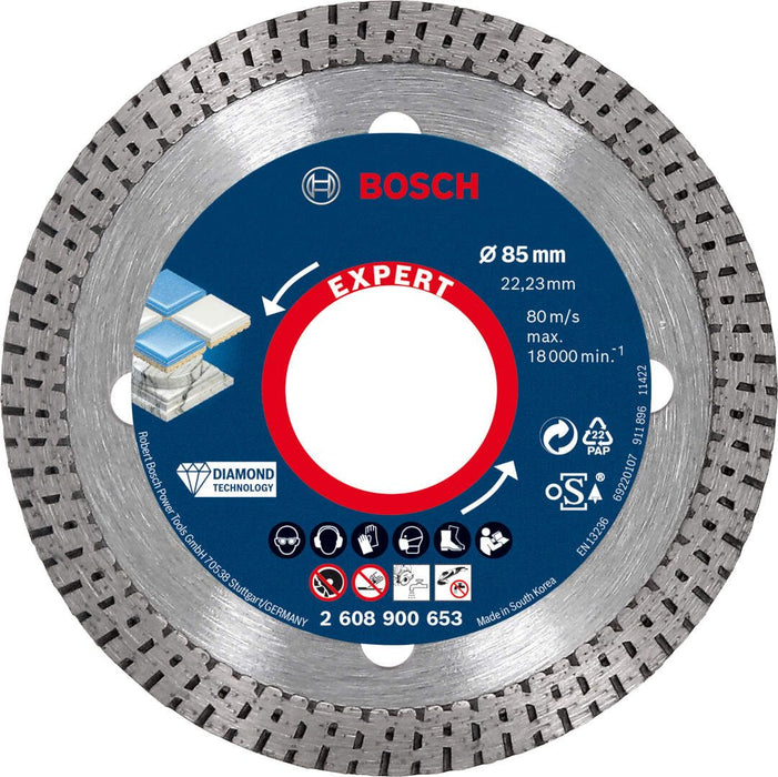 Bosch EXPERT HardCeramic dijamantska rezna ploča 85 x 22,23 x 1,6 x 7 mm - 2608900653 Dijamantska rezna ploca BOSCH Madras doo Beograd