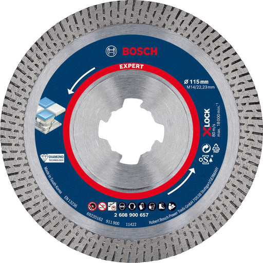 Bosch EXPERT HardCeramic X-LOCK dijamantska rezna ploča 115 x 22,23 x 1,4 x 10 mm - 2608900657 Dijamantska rezna ploca BOSCH Madras doo Beograd