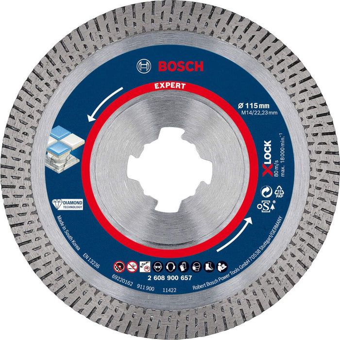 Bosch EXPERT HardCeramic X-LOCK dijamantska rezna ploča 115 x 22,23 x 1,4 x 10 mm - 2608900657 Dijamantska rezna ploca BOSCH Madras doo Beograd