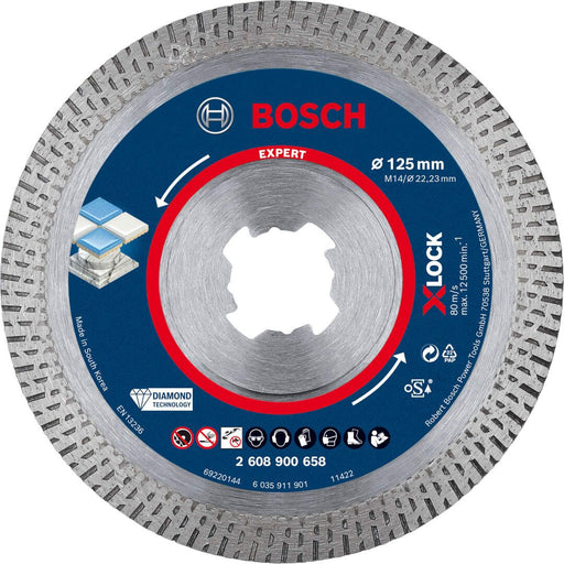 Bosch EXPERT HardCeramic X-LOCK dijamantska rezna ploča 125 x 22,23 x 1,4 x 10 mm - 2608900658 Dijamantska rezna ploca BOSCH Madras doo Beograd