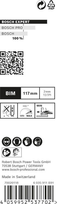 Bosch EXPERT „Hardwood 2-side clean“ T 308 BF list ubodne testere, 100-delni - 2608900546 List ubodne testere BOSCH Madras doo Beograd