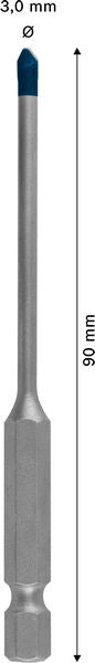 BOSCH EXPERT HEX-9 Hard Ceramic burgija (3×90 mm) - Burgija za pločice HEX-9 HC 3x90 (2608902303) Madras doo Beograd Madras doo Beograd
