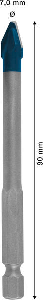 BOSCH EXPERT HEX-9 Hard Ceramic burgija, 7×90 mm - Burgija za pločice HEX-9 HC 7x90 (2608902308) Madras doo Beograd Madras doo Beograd
