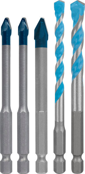 BOSCH EXPERT HEX-9 Hard Ceramic i HEX-9 Multi Construction set, 5 delova - Burgija za pločice HEX-9 HC+MCB 5pc Set (2608902314) Madras doo Beograd Madras doo Beograd