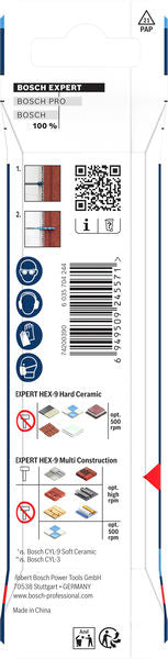 BOSCH EXPERT HEX-9 Hard Ceramic i HEX-9 Multi Construction set, 6 mm, 2 dela - EXPERT HEX-9 HardC + HEX-9 MultiC 6 mm (2608902366) Madras doo Beograd Madras doo Beograd