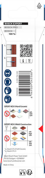 BOSCH EXPERT HEX-9 Hard Ceramic i HEX-9 Multi Construction set, 8 mm, 2 dela - EXPERT HEX-9 HardC + HEX-9 MultiC 8 mm (2608902367) Madras doo Beograd Madras doo Beograd