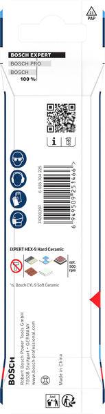 BOSCH EXPERT HEX-9 Hard Ceramic set burgija, 5×90; 6×90; 8×90 mm, 3 dela - Burgija za pločice HEX-9 HC 3pc Set (2608902312) Madras doo Beograd Madras doo Beograd