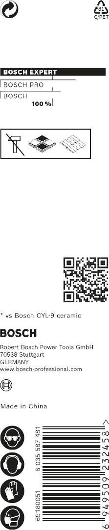 Bosch EXPERT HEX-9 HardCeramic burgija 10 x 90 mm - 2608900593 Burgija za keramiku BOSCH Madras doo Beograd