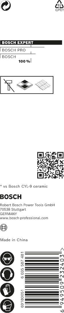 Bosch EXPERT HEX-9 HardCeramic burgija 4 x 90 mm - 2608900588 Burgija za keramiku BOSCH Madras doo Beograd