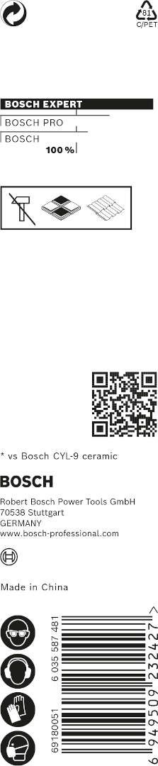 Bosch EXPERT HEX-9 HardCeramic burgija 6 x 90 mm - 2608900590 Burgija za keramiku BOSCH Madras doo Beograd