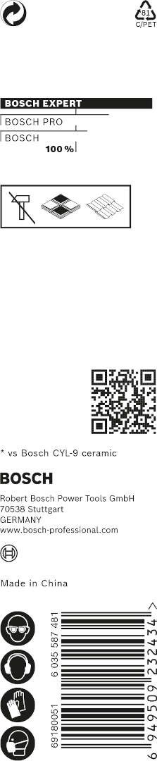 Bosch EXPERT HEX-9 HardCeramic burgija 7 x 90 mm - 2608900591 Burgija za keramiku BOSCH Madras doo Beograd