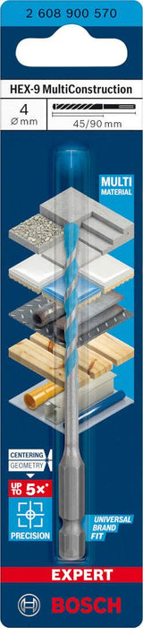 Bosch EXPERT HEX-9 MultiConstruction burgija 4 x 45 x 90 mm - 2608900570 MultiConstruction burgija BOSCH Madras doo Beograd