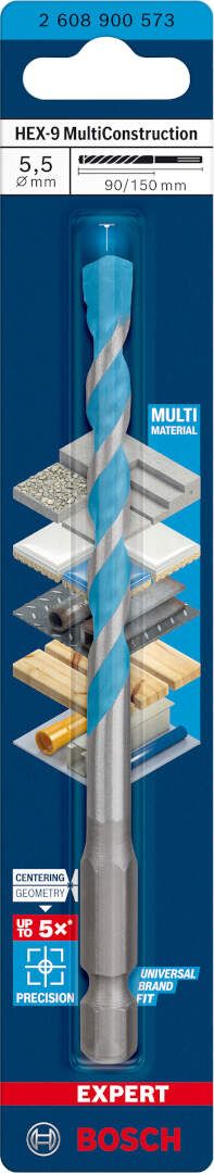 Bosch EXPERT HEX-9 MultiConstruction burgija 5,5 x 90 x 150 mm - 2608900573 MultiConstruction burgija BOSCH Madras doo Beograd