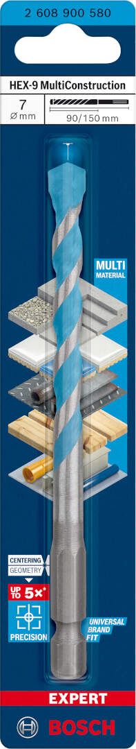 Bosch EXPERT HEX-9 MultiConstruction burgija 7 x 90 x 150 mm - 2608900580 MultiConstruction burgija BOSCH Madras doo Beograd