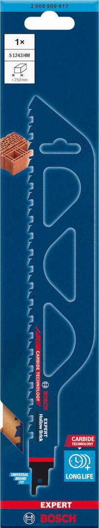 Bosch EXPERT „Hollow Brick“ S 1243 HM list univerzalne testere - pakovanje 1 komad - 2608900417 List univerzalne testere BOSCH Madras doo Beograd