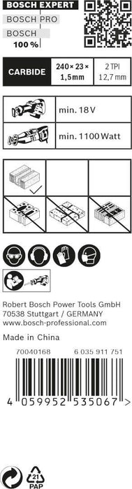 Bosch EXPERT „Hollow Brick“ S 1543 HM list univerzalne testere - pakovanje 10 komada - 2608900416 List univerzalne testere BOSCH Madras doo Beograd