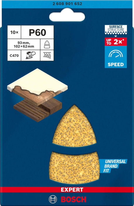 Bosch EXPERT list C470, 102x62/93 mm granulacija 60; pakovanje od 10 komada (2608901652) Brusni list BOSCH Madras doo Beograd