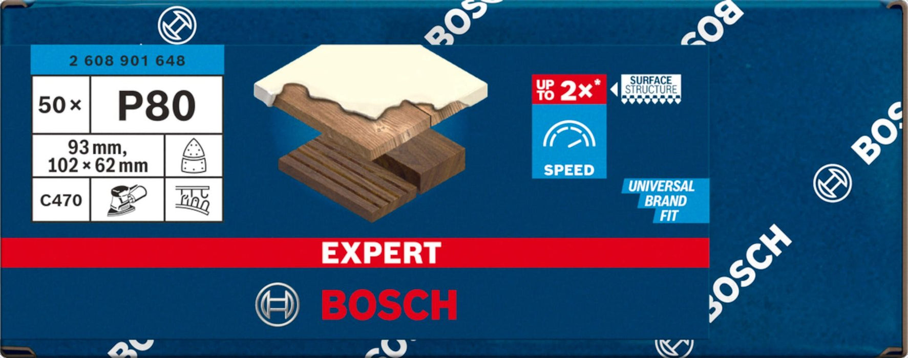 Bosch EXPERT list C470, 102x62/93 mm granulacija 80; pakovanje od 50 komada (2608901648) Brusni list BOSCH BOSCH-2608901648 Madras doo Beograd