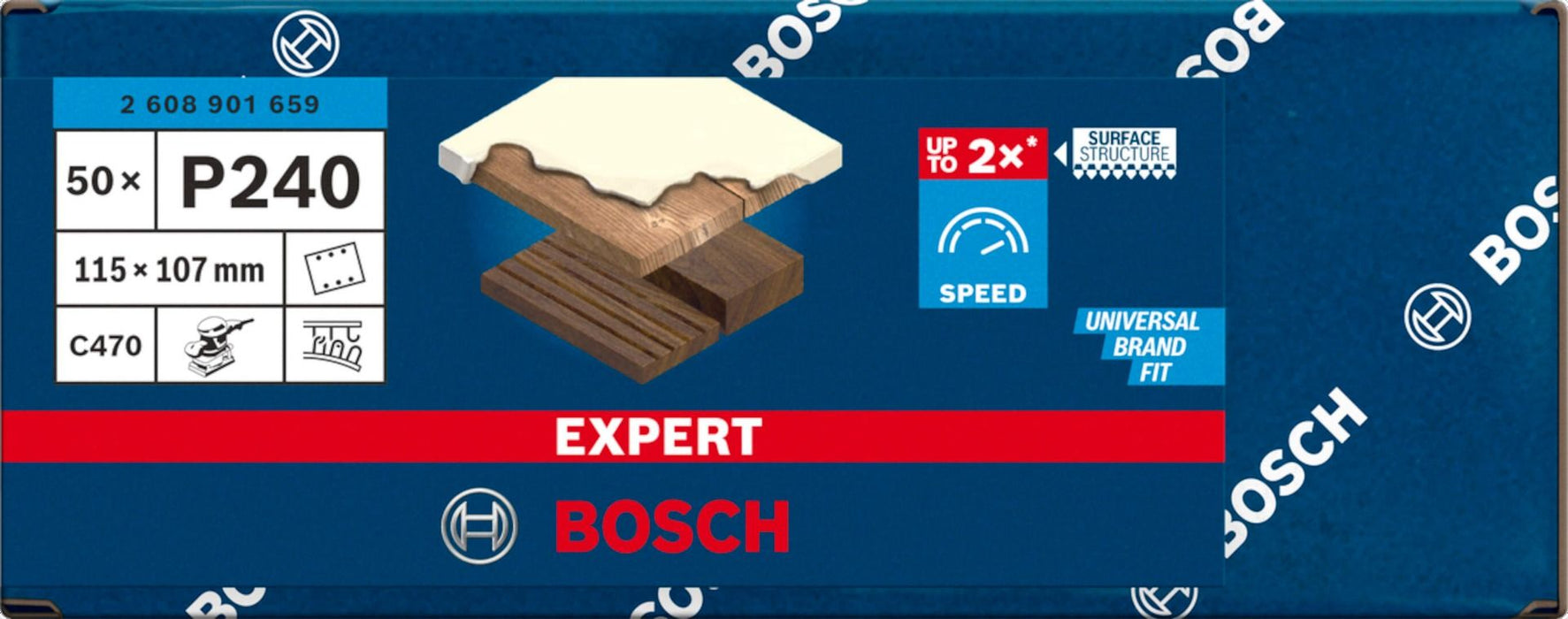Bosch EXPERT list C470, 115 x 107mm granulacija 240; pakovanje od 50 komada (2608901659) Brusni list BOSCH Madras doo Beograd