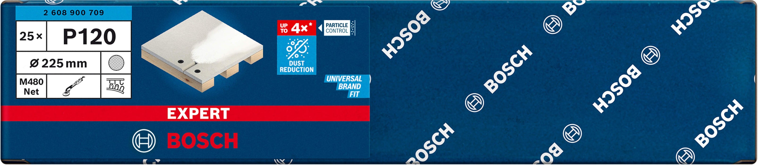 Bosch EXPERT M480 brusna mreža za brusilice za gips od 225 mm, granulacija 120 - pakovanje od 25 komada - 2608900709 Brusna mreža za gips BOSCH Madras doo Beograd