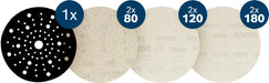 BOSCH EXPERT M480 brusna mreža za ekscentar brusilice, 150 mm, G2×80/2×120/2×180, zaštita za nosač, 7 komada - (2608902481) Madras doo Beograd Madras doo Beograd