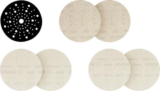 BOSCH EXPERT M480 brusna mreža za ekscentar brusilice, 150 mm, G2×80/2×120/2×180, zaštita za nosač, 7 komada - (2608902481) Madras doo Beograd Madras doo Beograd